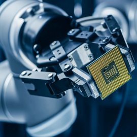 How is silicone pressure-sensitive adhesive used in the semiconductor industry?